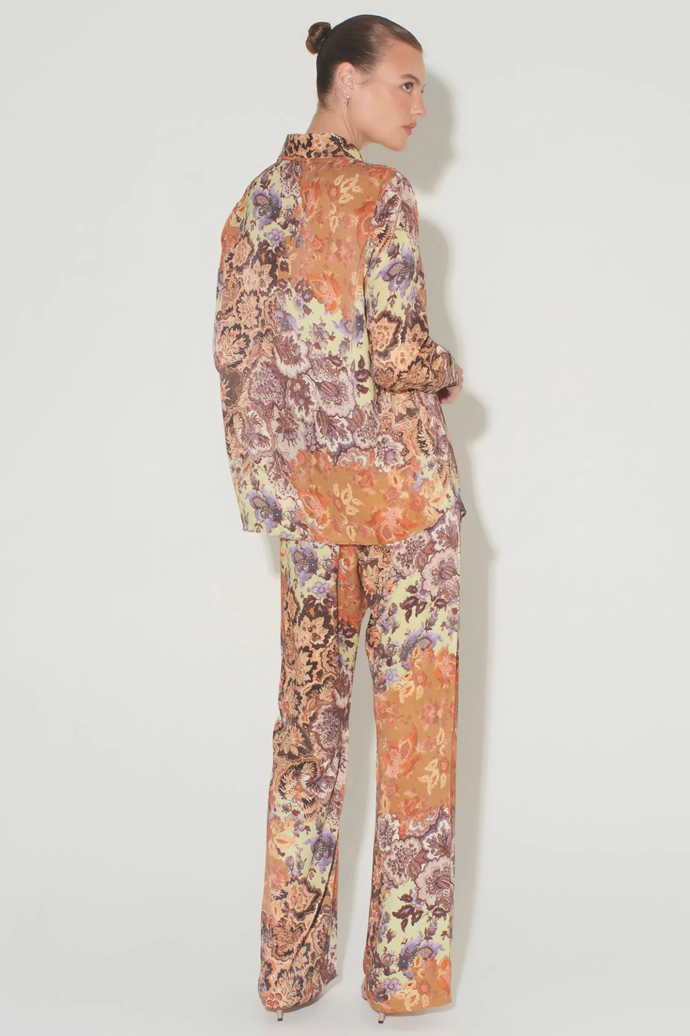 Hansen & Gretel Alida Pant Brocade Hot