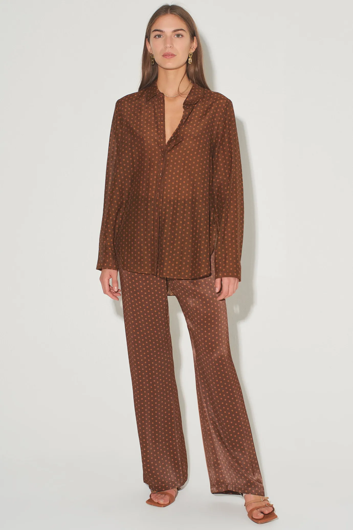 Hansen & Gretel Alida Relaxed Pant Bronze Spot Clearance