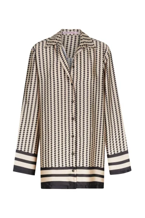 Hansen & Gretel Allora Oversize Shirt Black Diamond Cheap