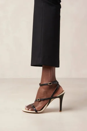 Hansen & Gretel Alohas Alyssa Sandals Black/Cream Discount