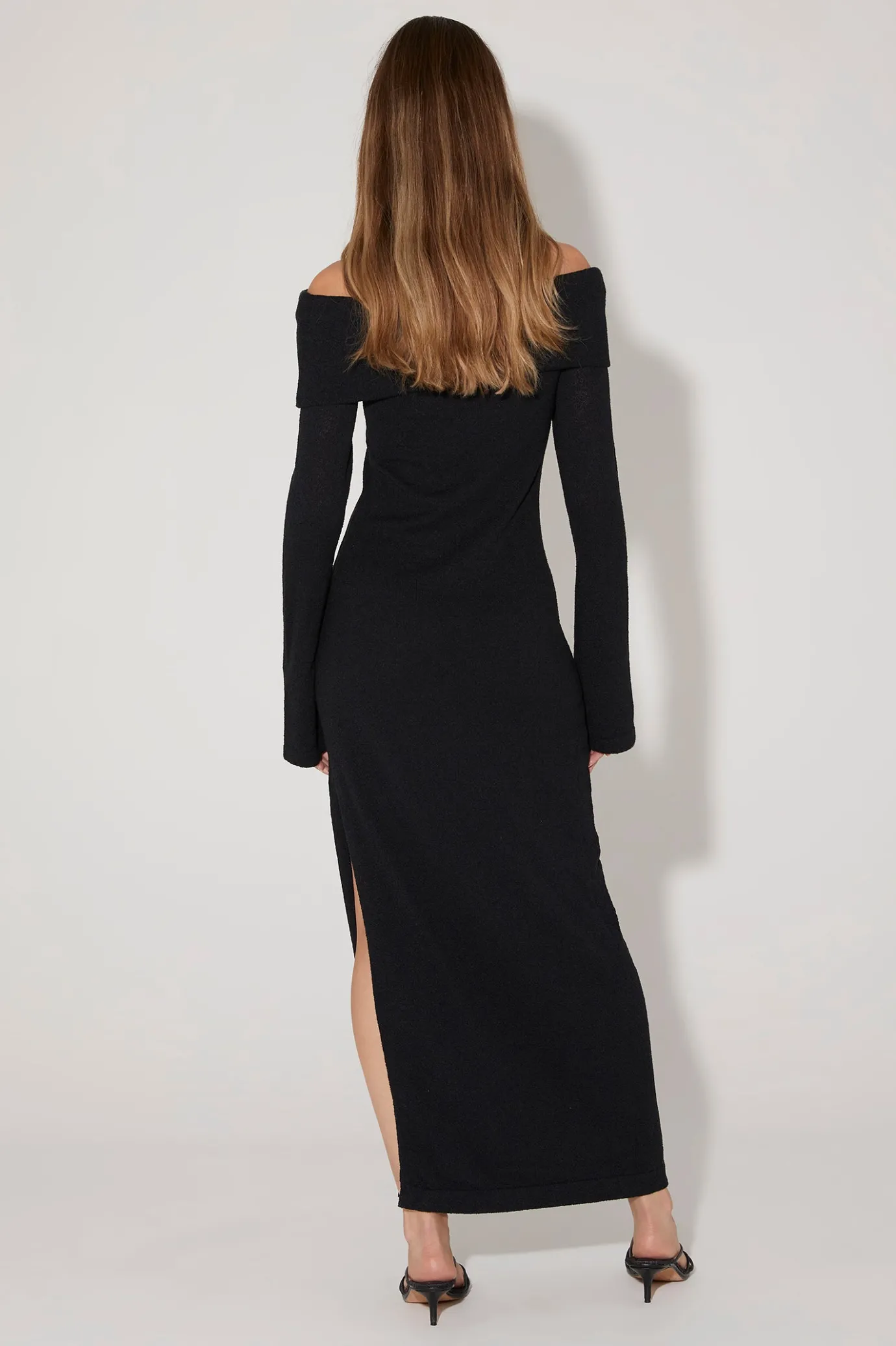 Hansen & Gretel Belair Knit Midi Dress Black Best Sale
