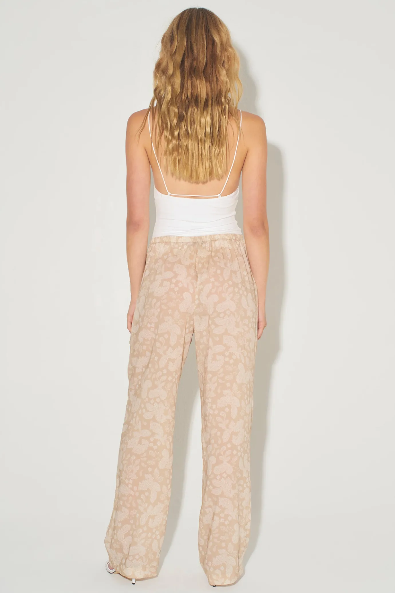 Hansen & Gretel Cabana Pant Tan Paisley Clearance