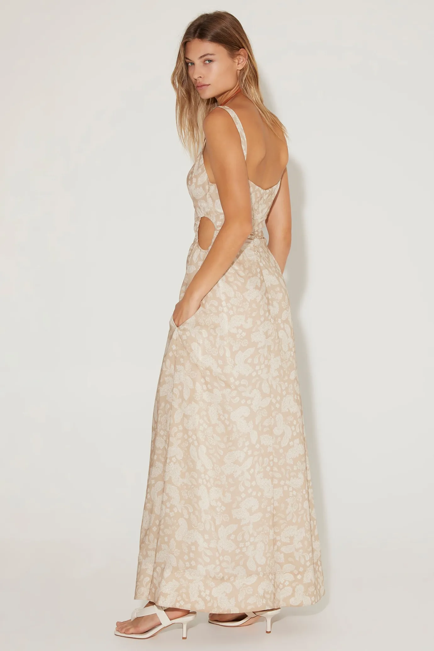 Hansen & Gretel Carlos Dress Tan Paisley Outlet