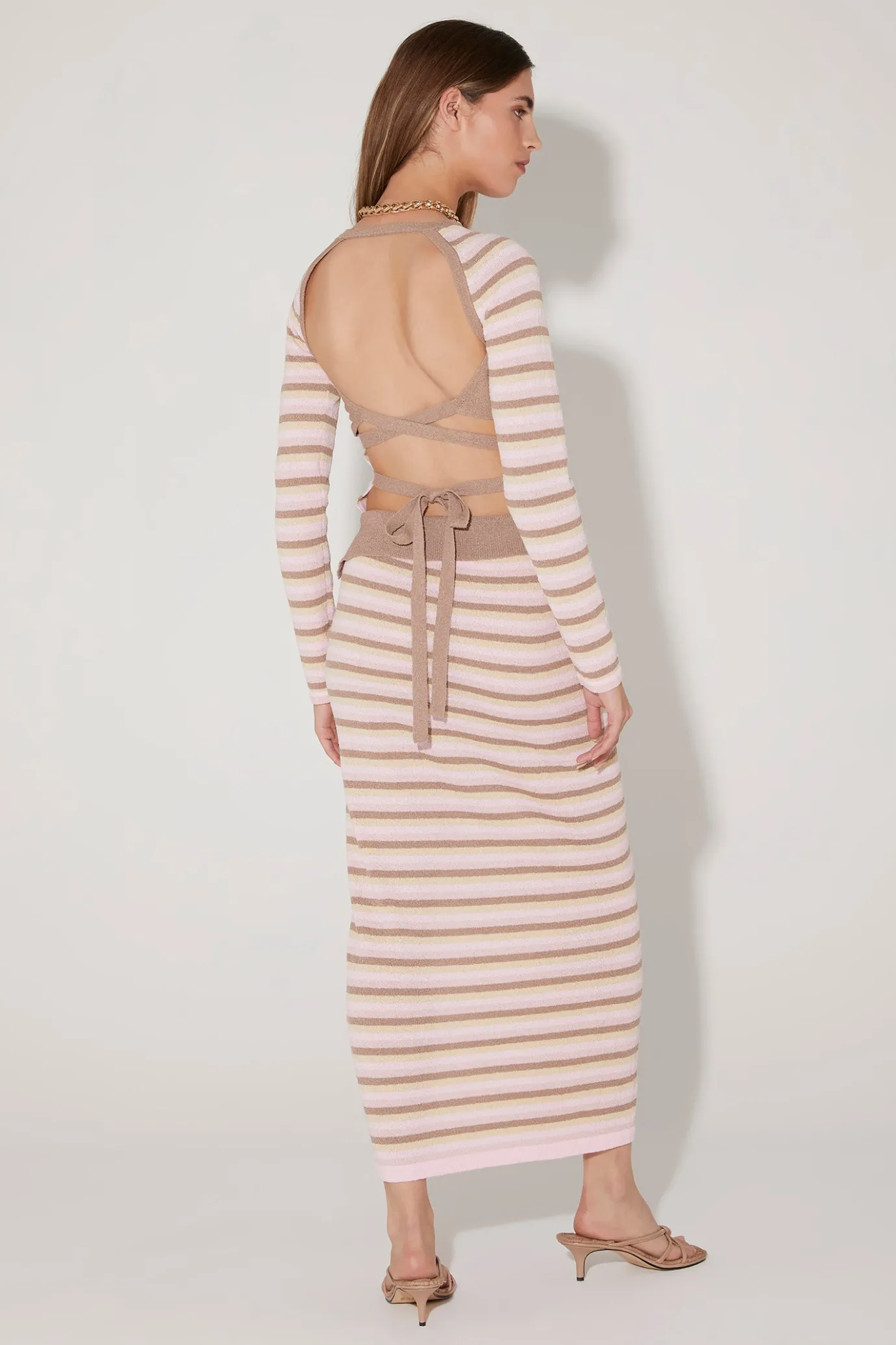 Hansen & Gretel Clarence Backless Knit Top Neapolitan Sale