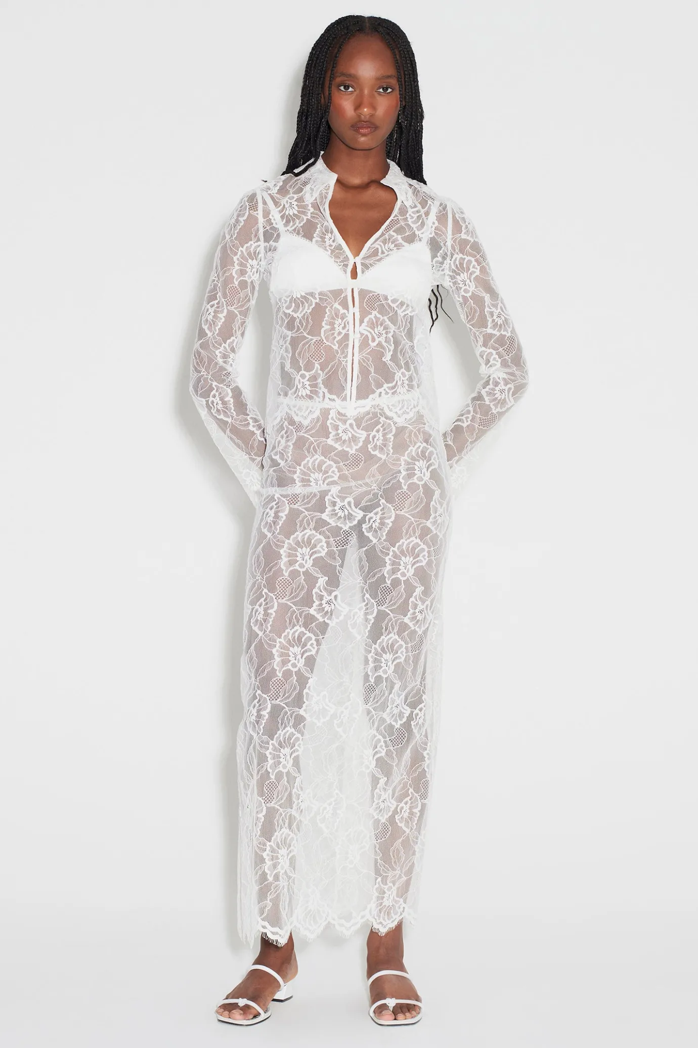 Hansen & Gretel Cleo Lace Top Ivory Clearance