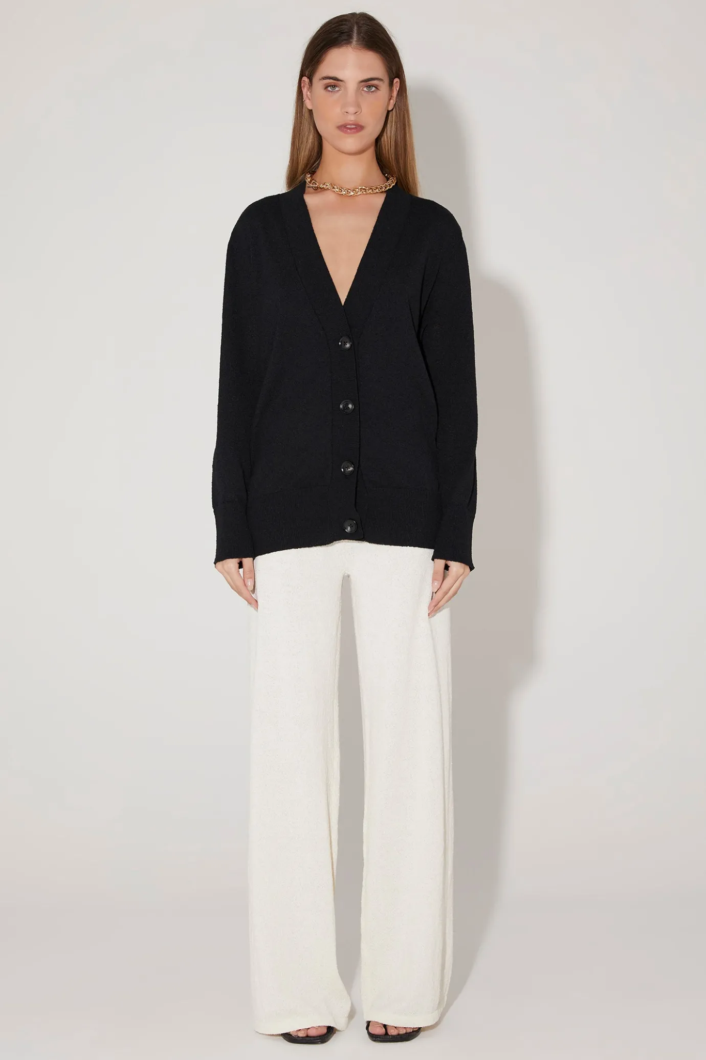 Hansen & Gretel Colette Oversize Knit Cardigan Black Sale