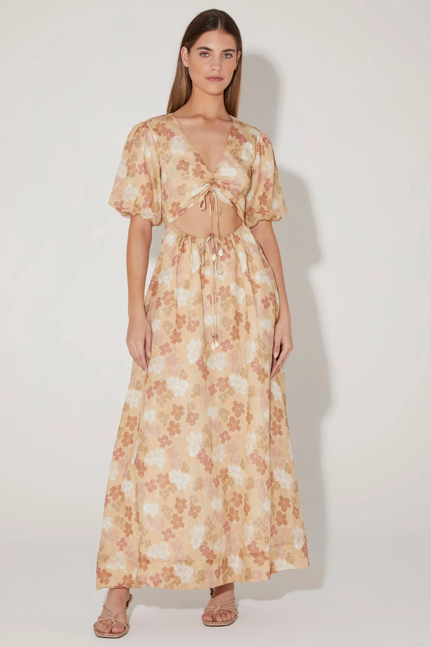 Hansen & Gretel Cordelia Midi Dress Light Tropic New