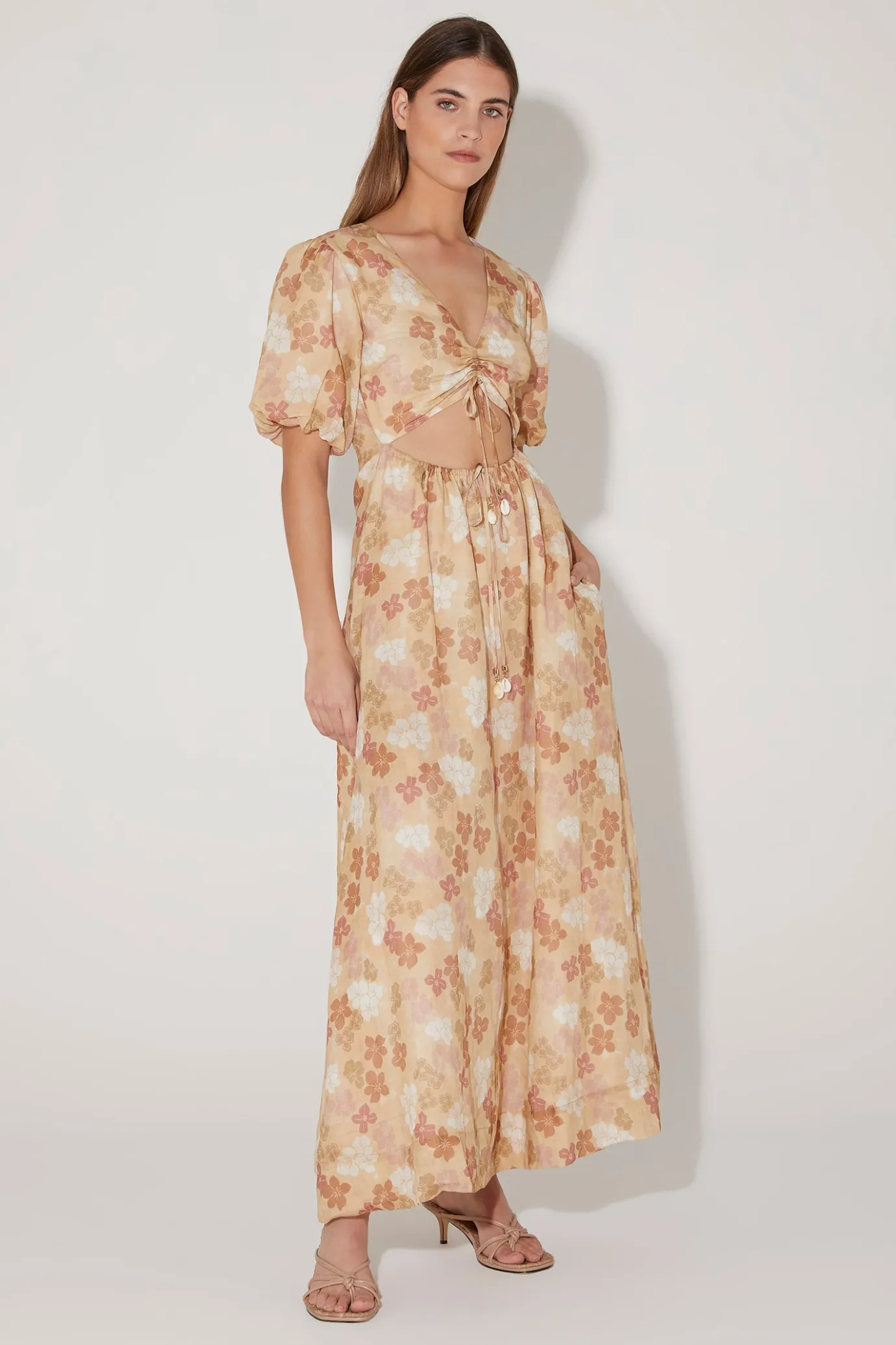 Hansen & Gretel Cordelia Midi Dress Light Tropic New