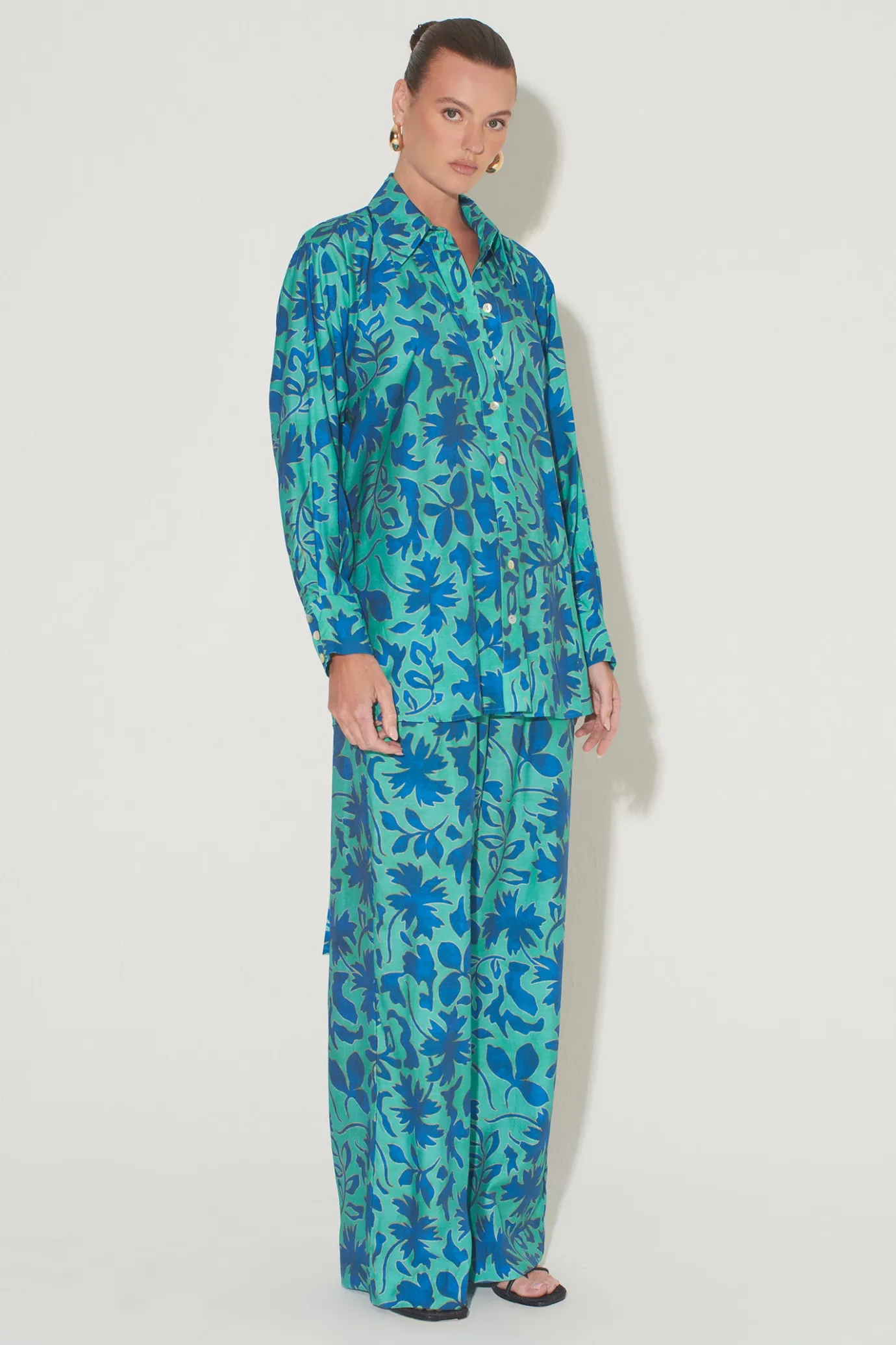 Hansen & Gretel Crusader Pant Aqua Leaf Cheap