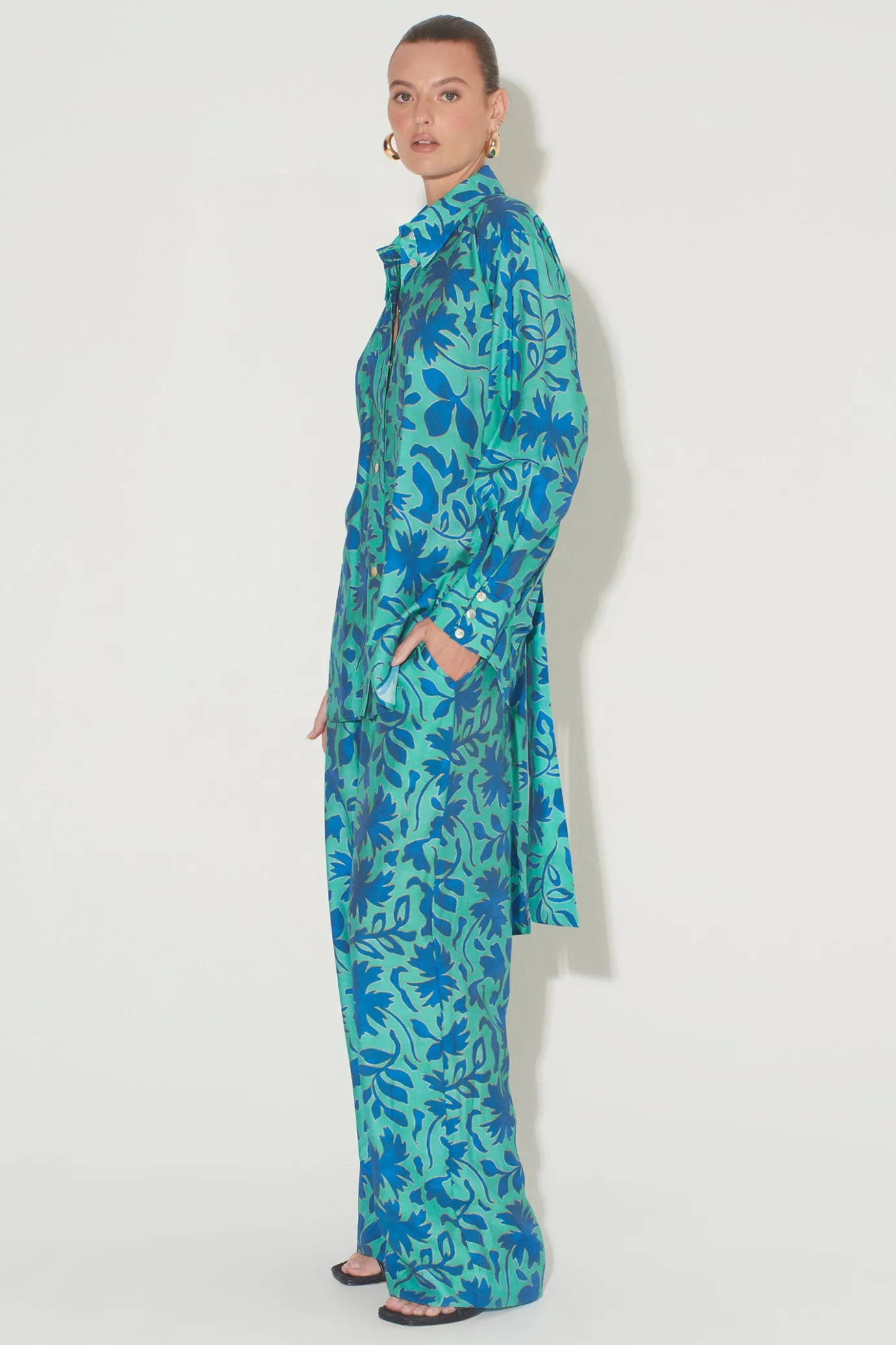 Hansen & Gretel Crusader Pant Aqua Leaf Cheap