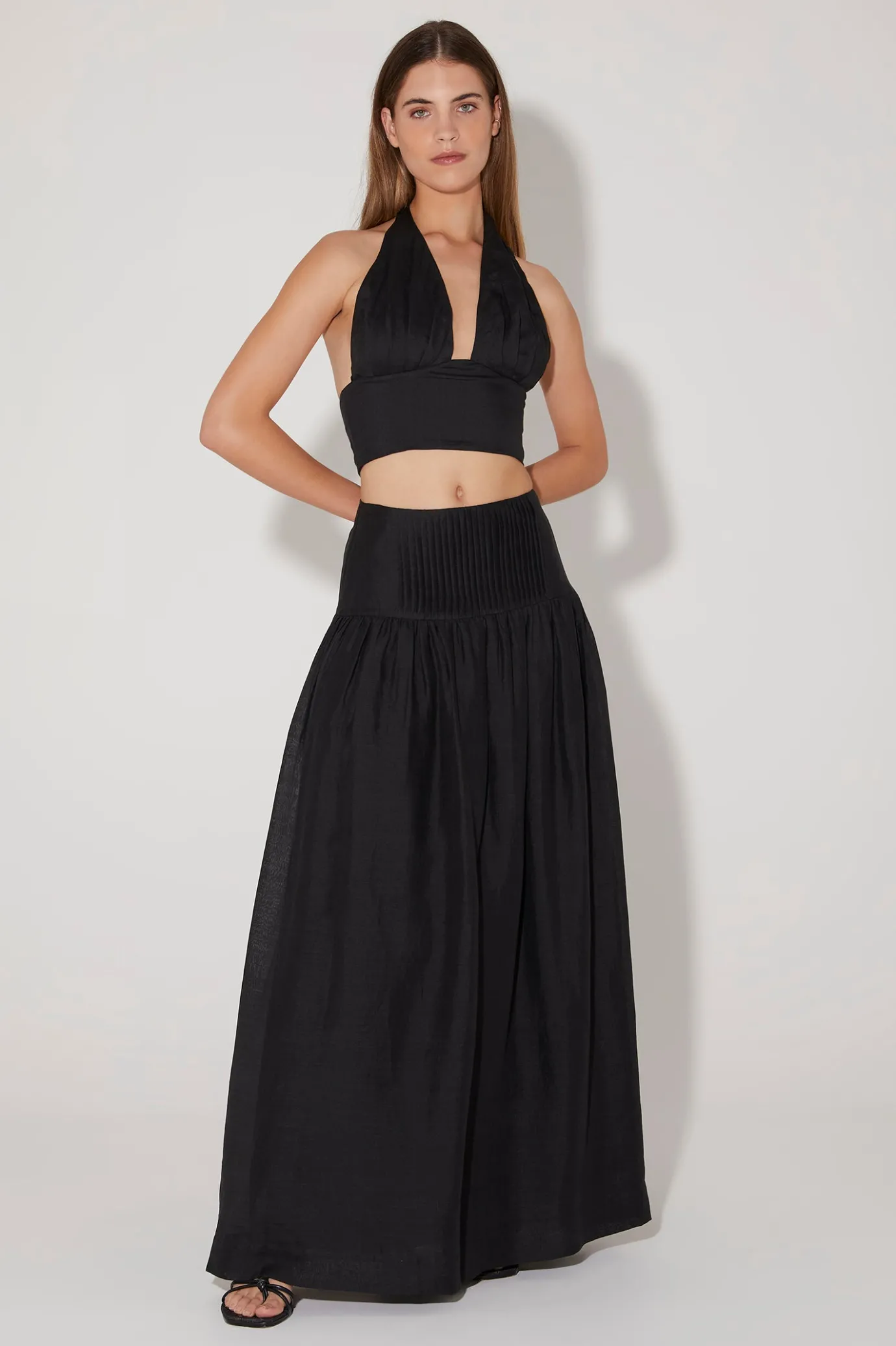 Hansen & Gretel Felix Halter Top Black Flash Sale