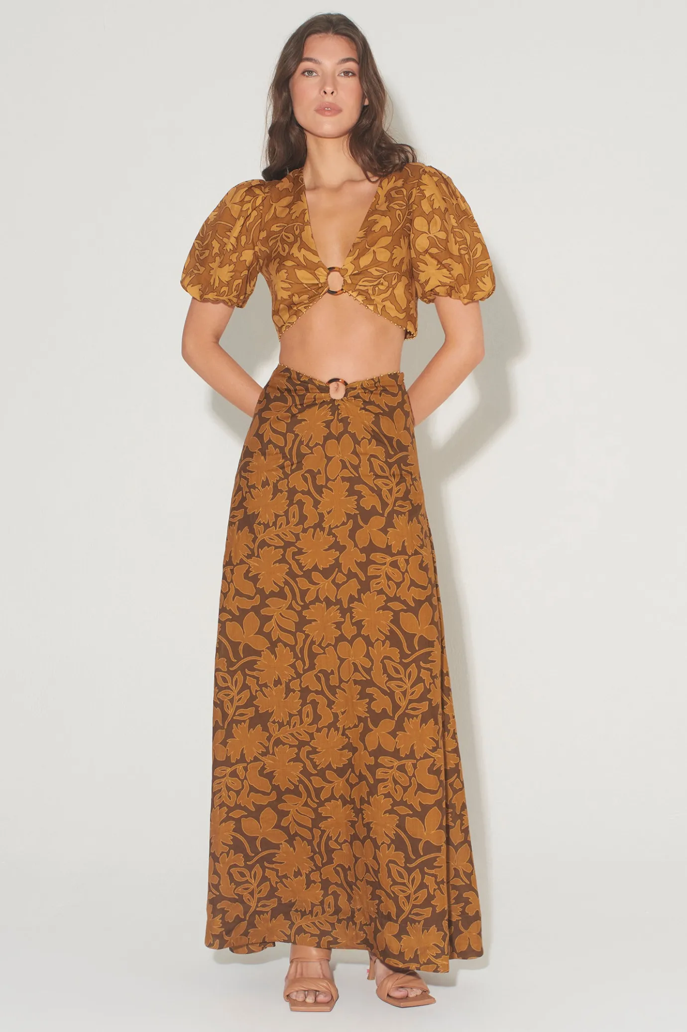 Hansen & Gretel Freya Skirt Cocoa Leaf Best Sale