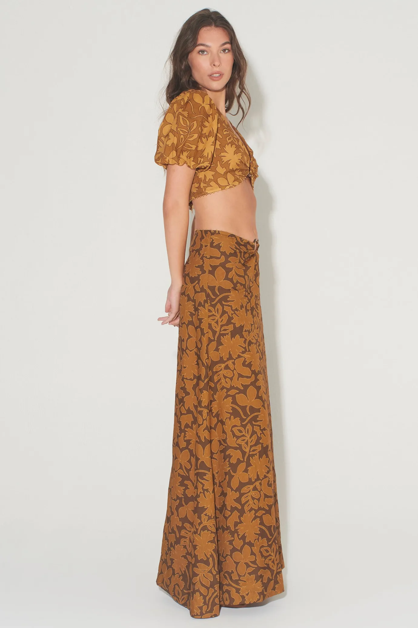 Hansen & Gretel Freya Skirt Cocoa Leaf Best Sale