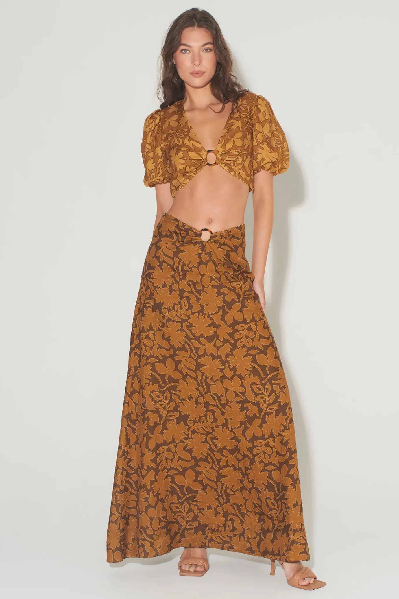 Hansen & Gretel Freya Skirt Cocoa Leaf Best Sale