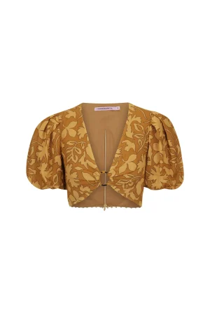 Hansen & Gretel Greer Top Gold Leaf Fashion