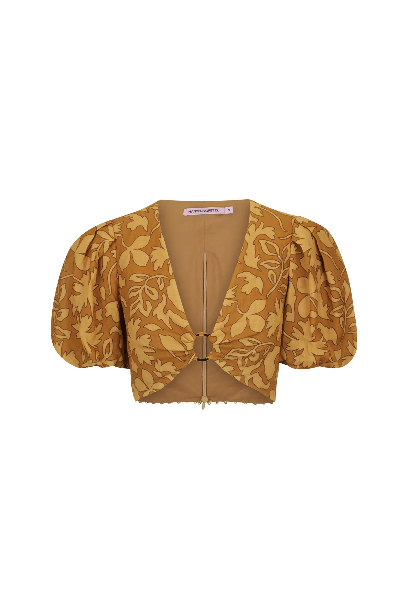 Hansen & Gretel Greer Top Gold Leaf Fashion