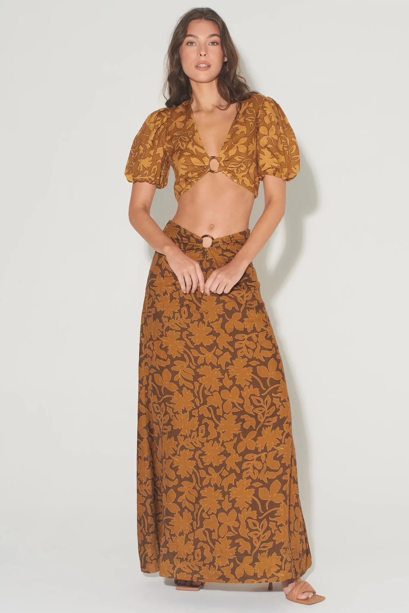 Hansen & Gretel Greer Top Gold Leaf Fashion