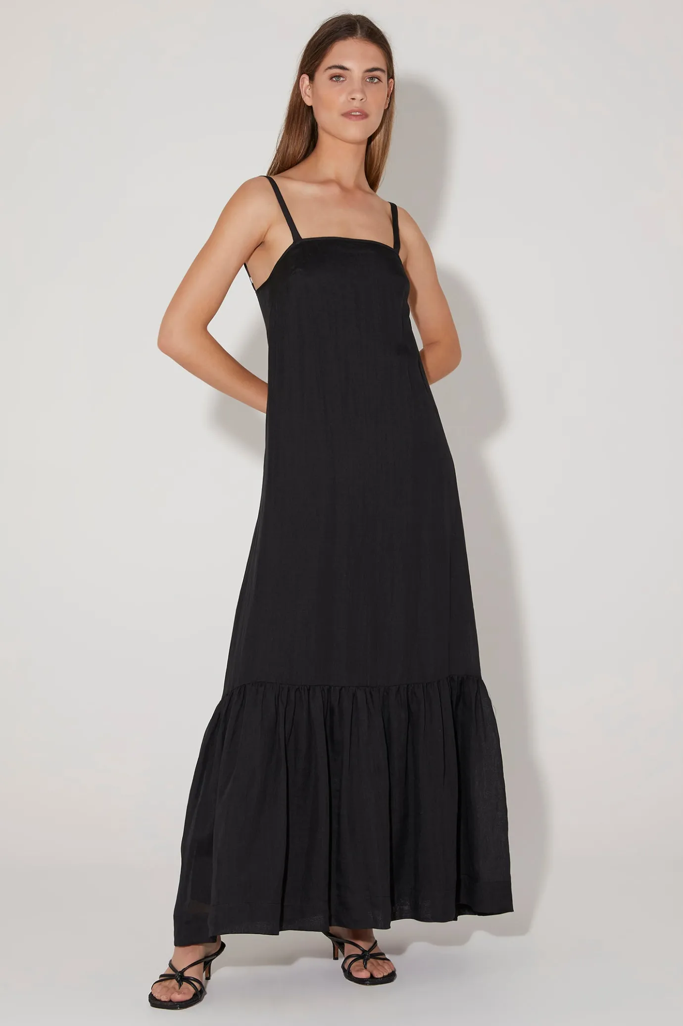 Hansen & Gretel Harvest Strappy Maxi Dress Black Best