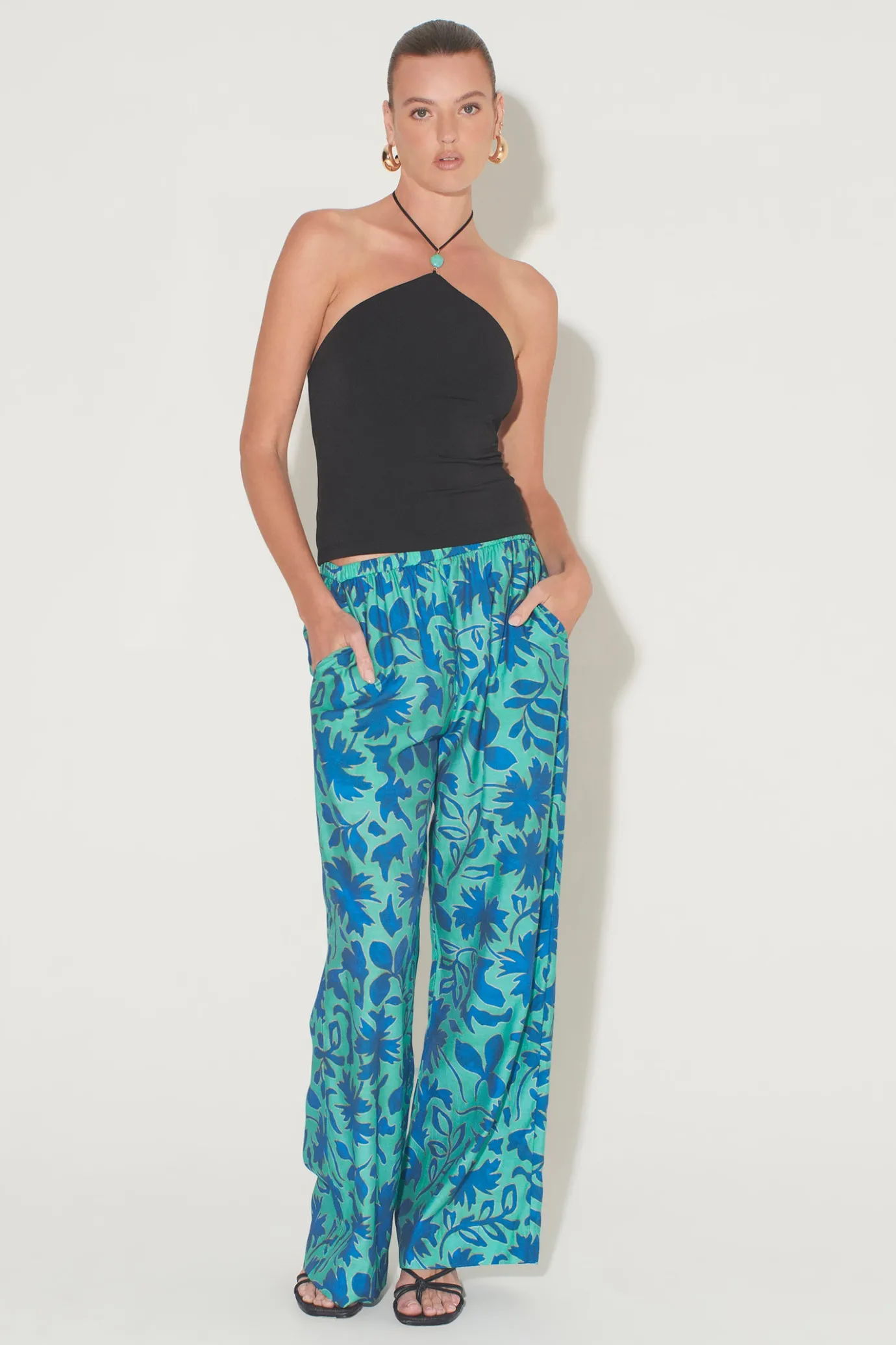 Hansen & Gretel Huxley Halter Top Black Cheap