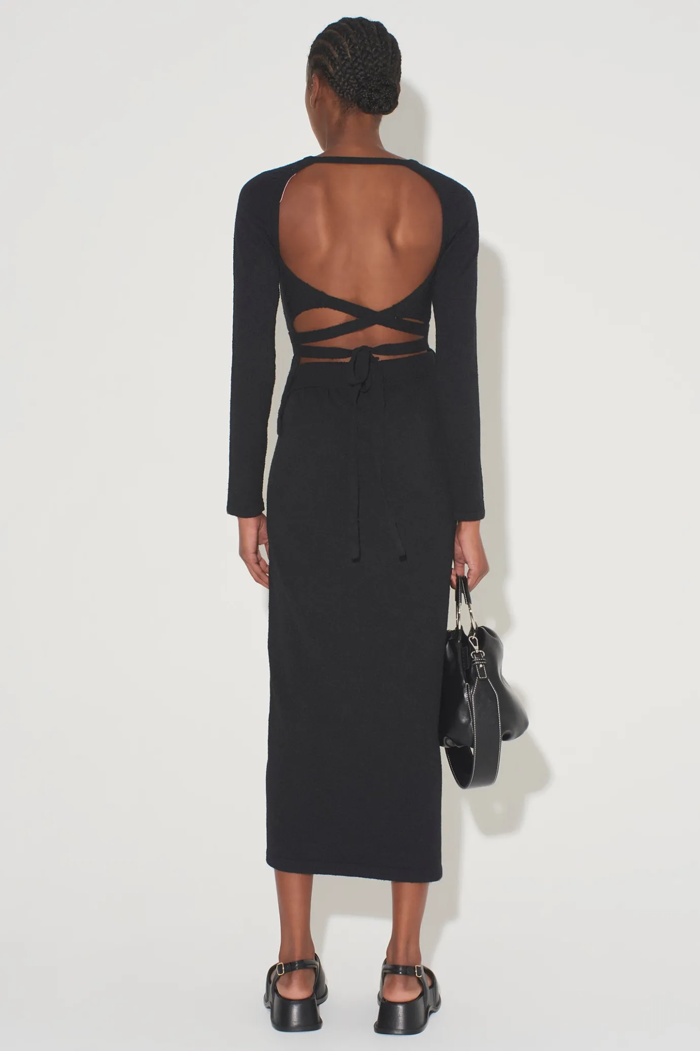 Hansen & Gretel Impala Knit Midi Skirt Black Clearance