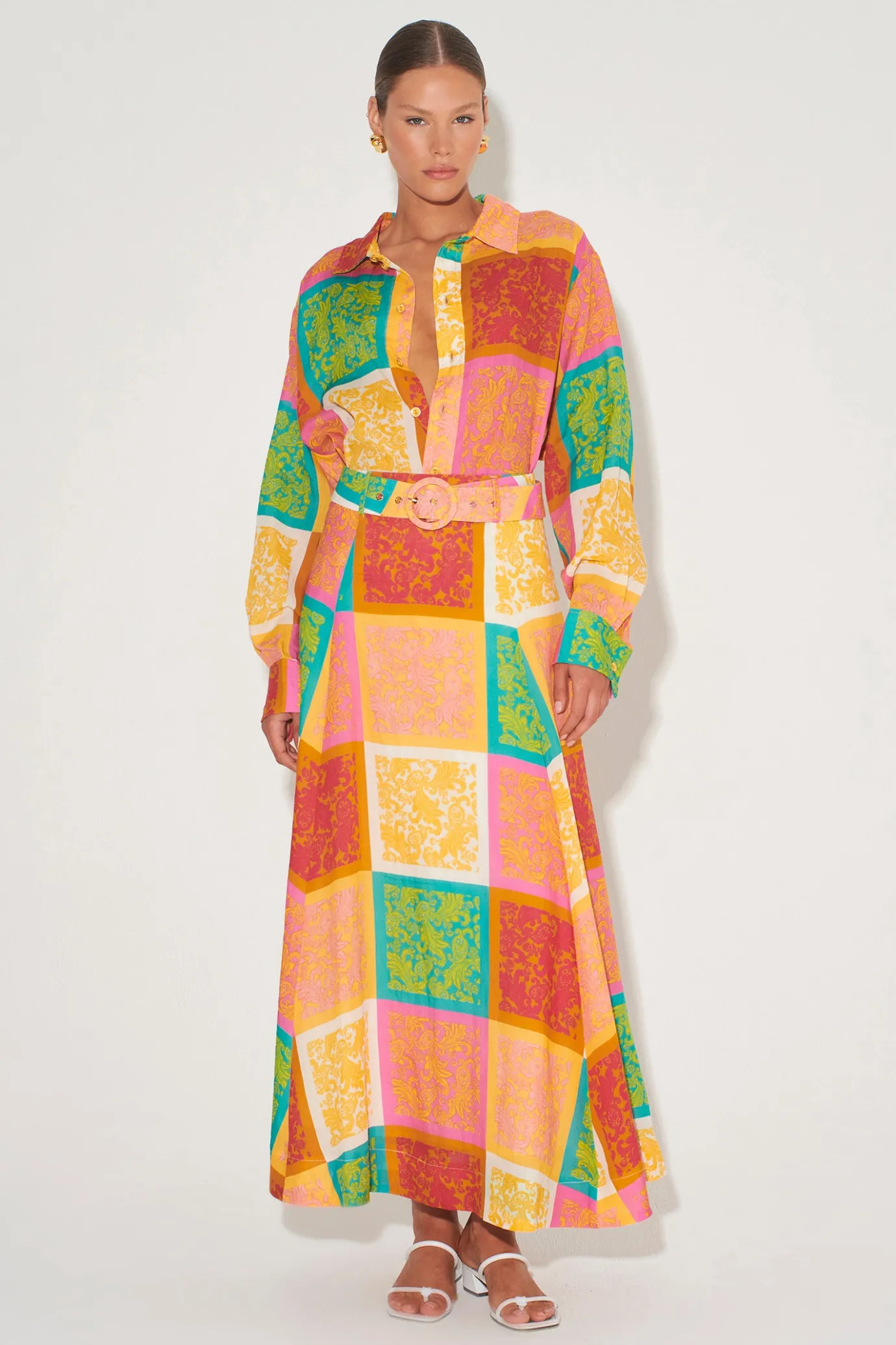 Hansen & Gretel Inez Oversized Shirt Paisley Tile Store