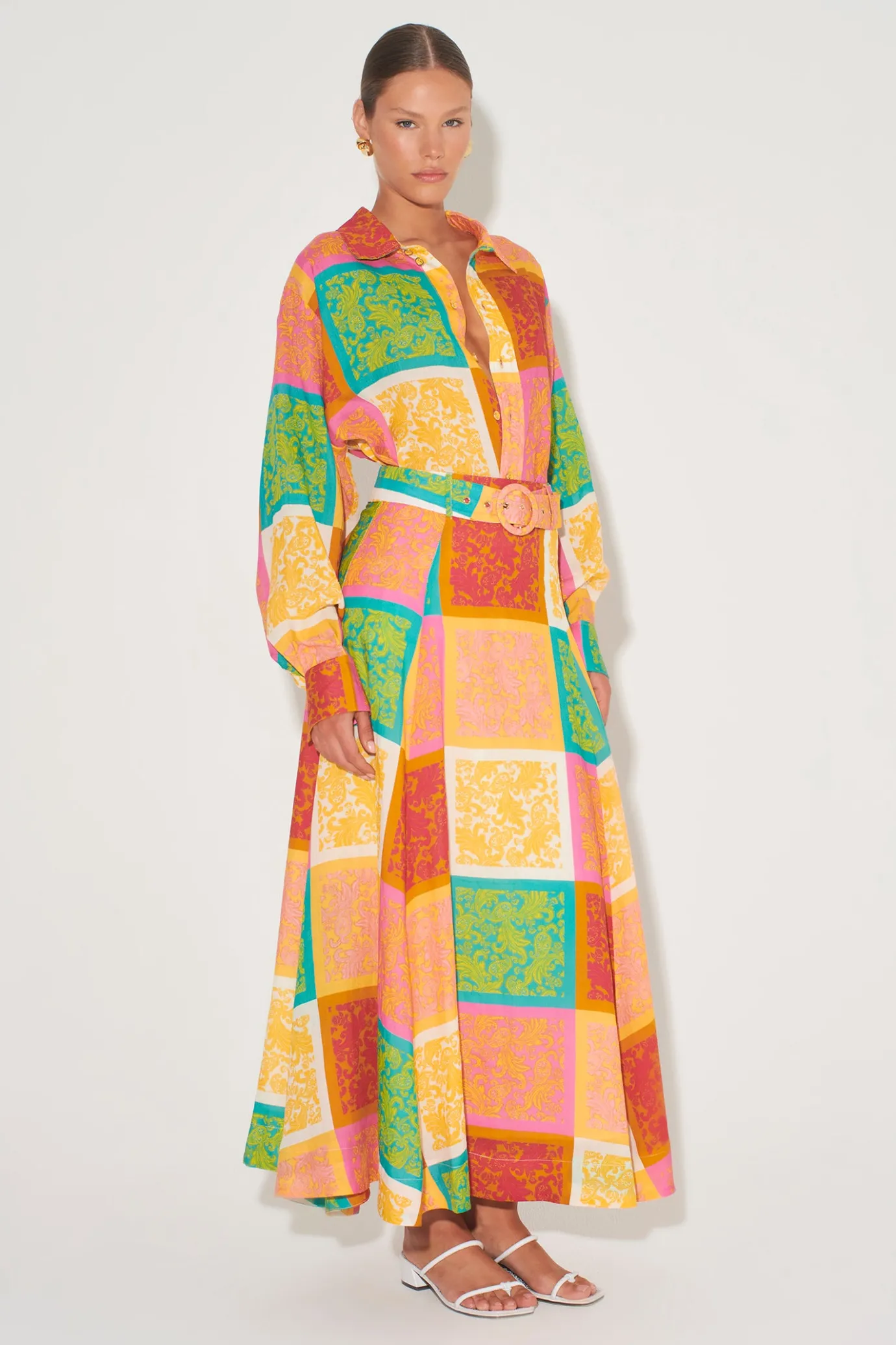 Hansen & Gretel Inez Oversized Shirt Paisley Tile Store