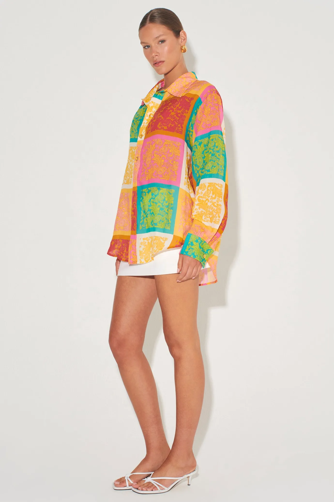 Hansen & Gretel Inez Oversized Shirt Paisley Tile Store