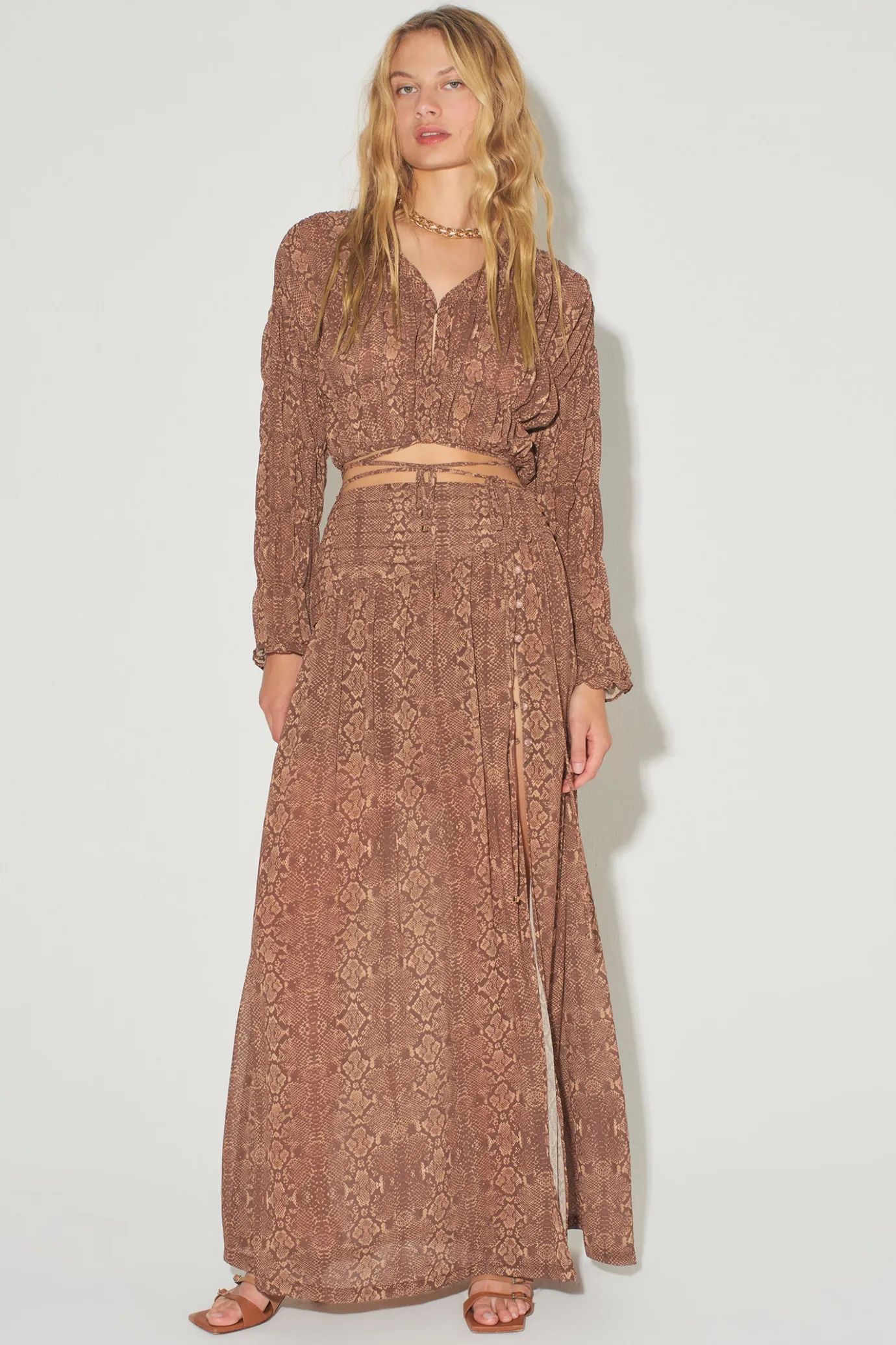 Hansen & Gretel Ithica Gathered Top Serpent Sale