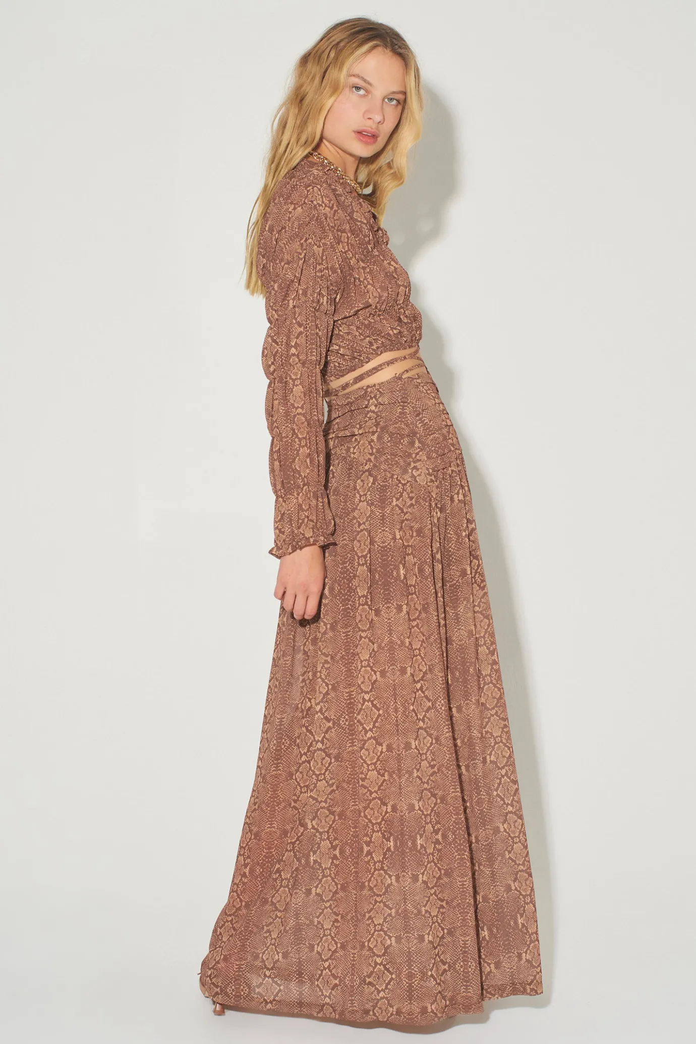 Hansen & Gretel Ithica Gathered Top Serpent Sale