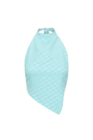 Hansen & Gretel Ives Halter Top Aqua Shop