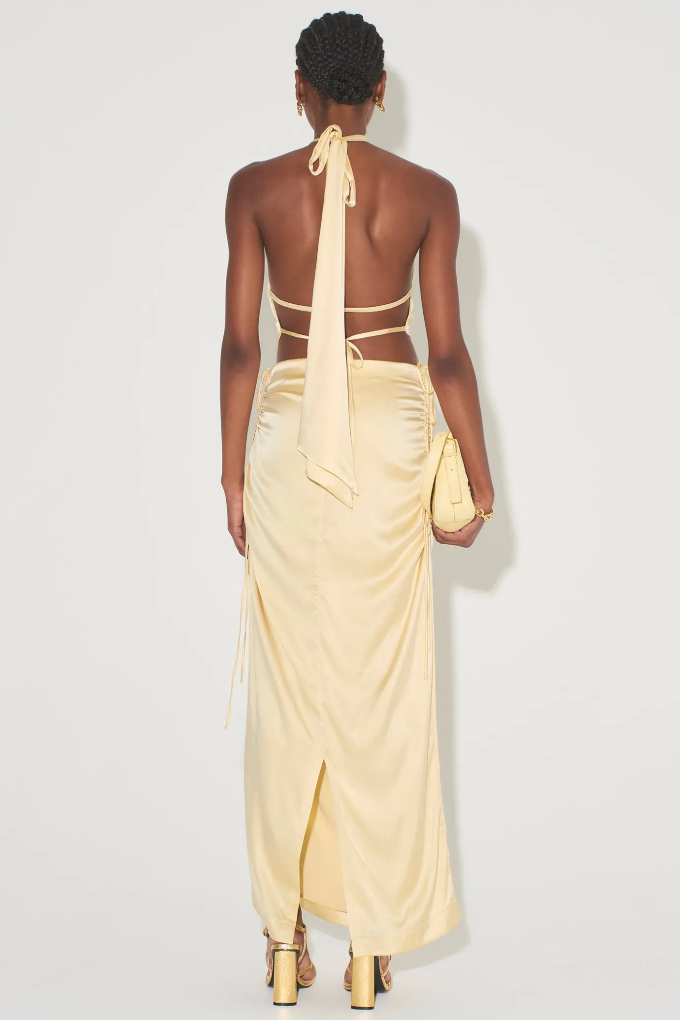 Hansen & Gretel Ives Halter Top Lemon Flash Sale