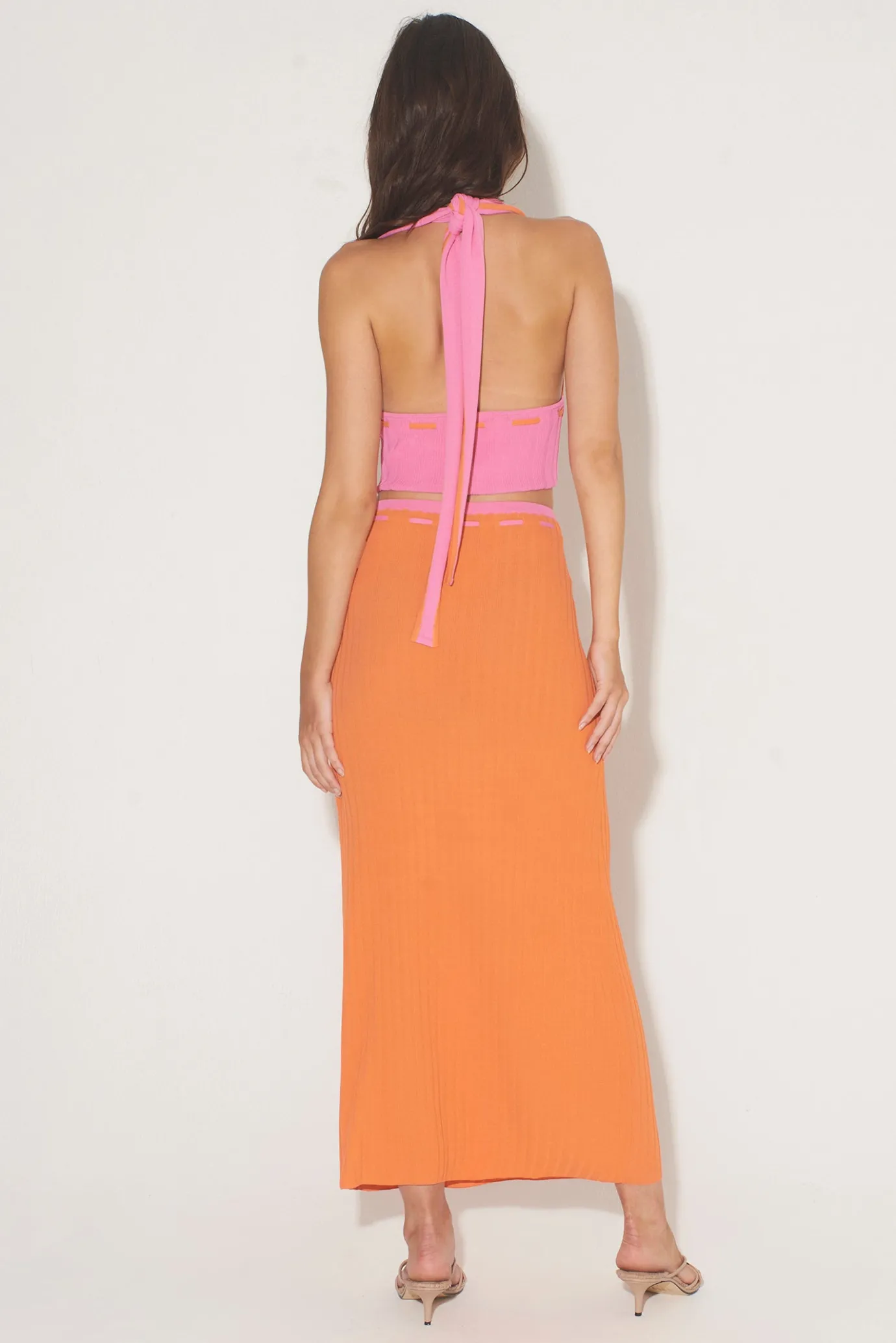 Hansen & Gretel Lacey Skirt Grapefruit Hot