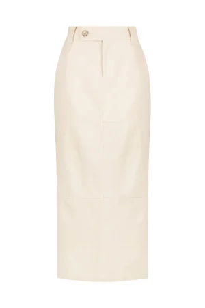 Hansen & Gretel Lazurus Denim Skirt Ecru Shop