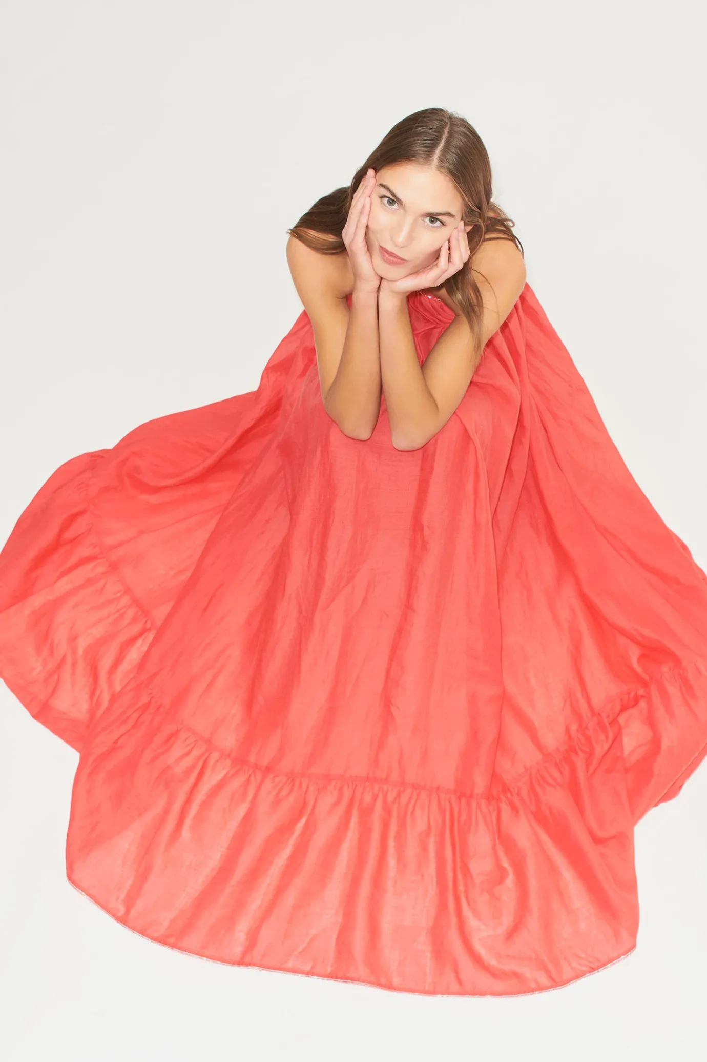 Hansen & Gretel Lordes A-Line Gown Watermelon Store