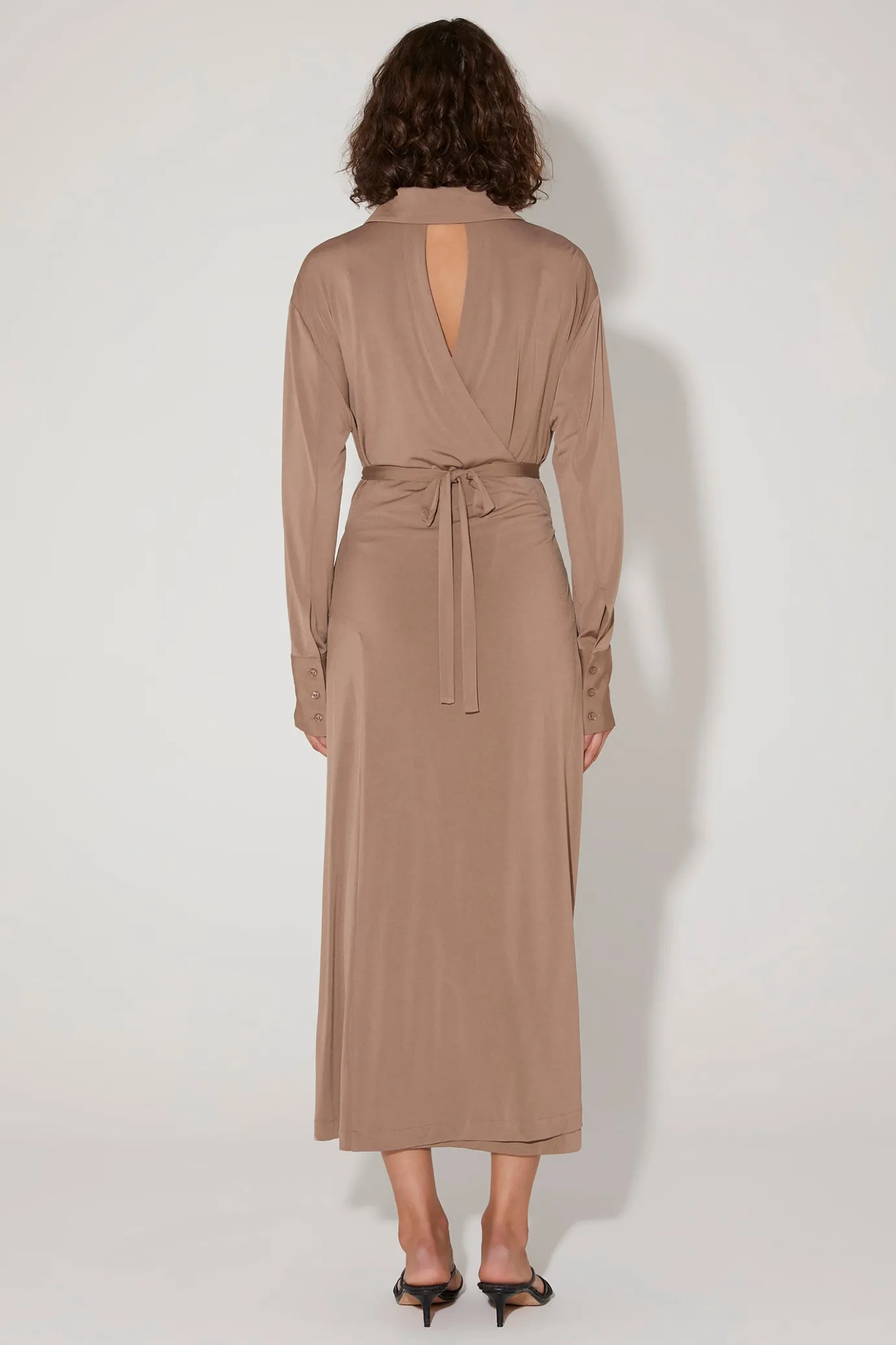 Hansen & Gretel Luther Midi Shirt Dress Ash Brown Best