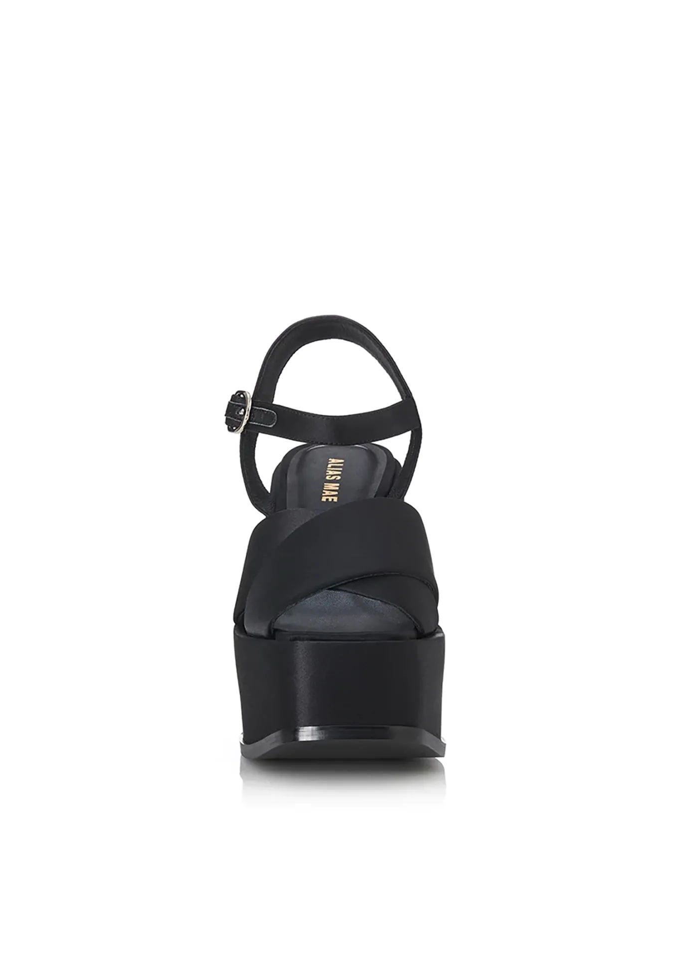 Hansen & Gretel Lyla Heel Black Satin Fashion