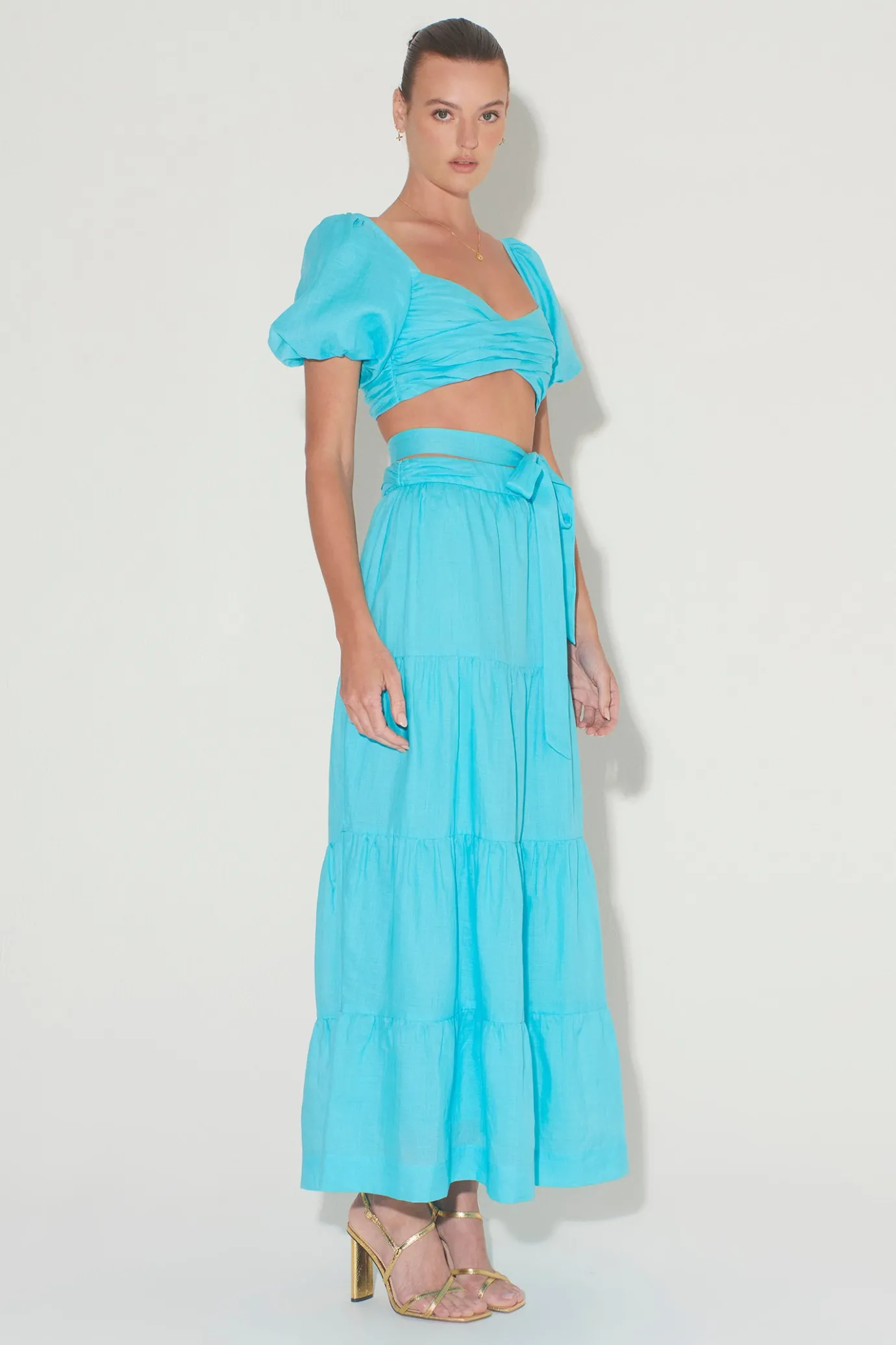 Hansen & Gretel Mae Skirt Azure Flash Sale