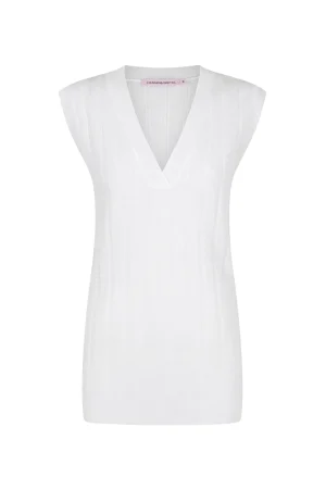 Hansen & Gretel Magnus Vest White Best Sale
