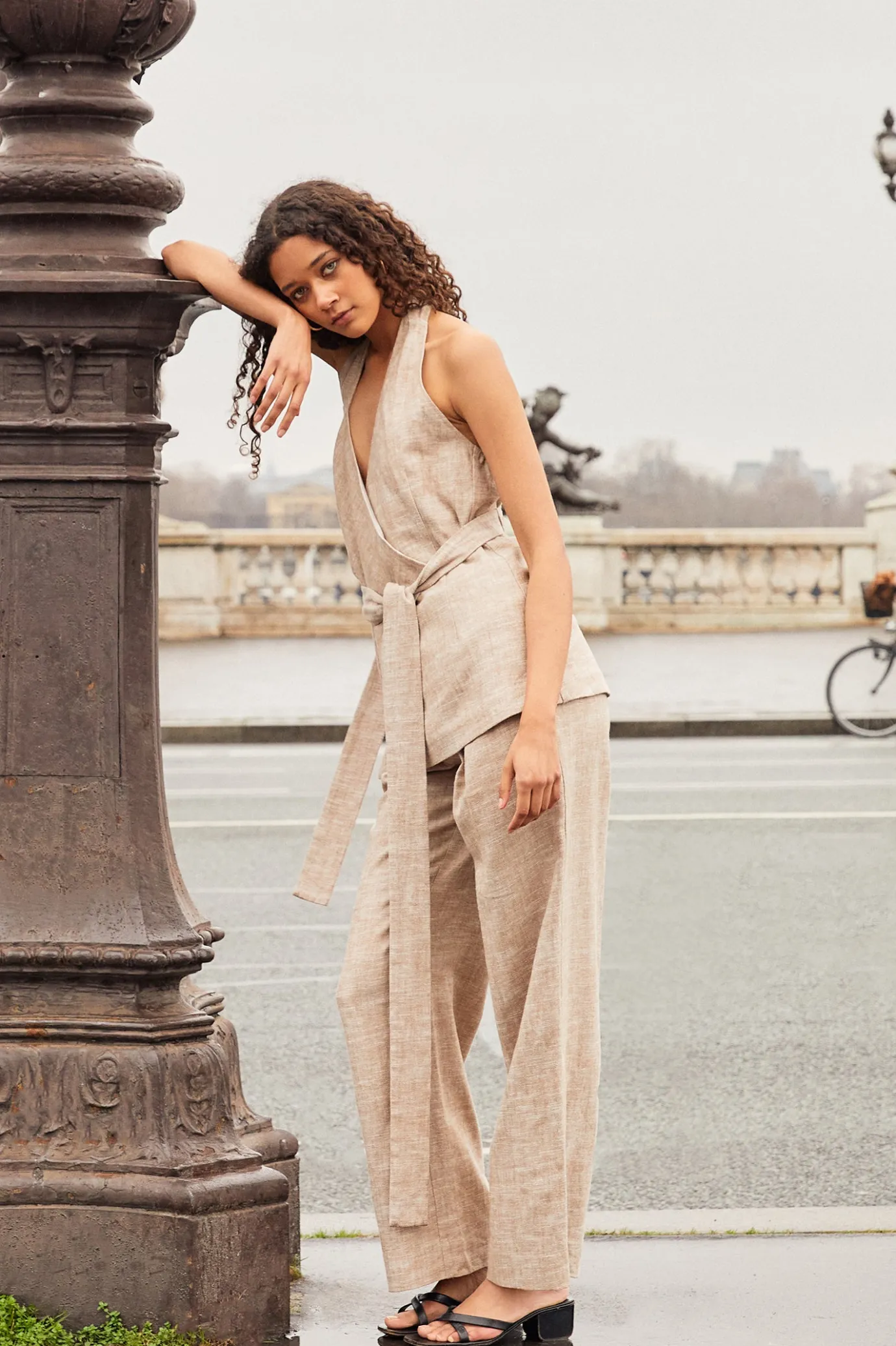 Hansen & Gretel Maurice Relaxed Pant Latte Clearance