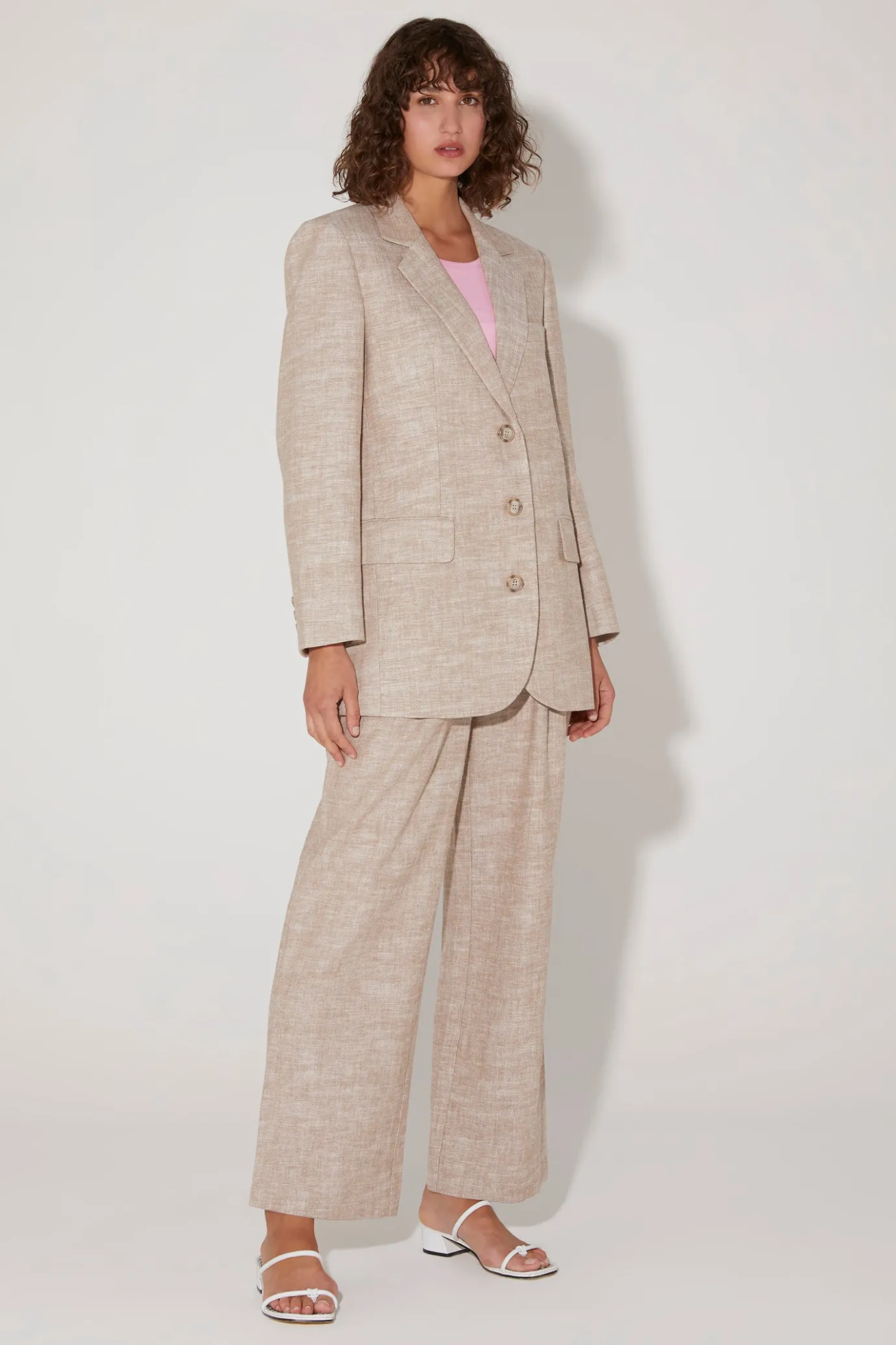 Hansen & Gretel Maurice Relaxed Pant Latte Clearance