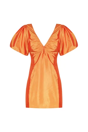 Hansen & Gretel Melinda Mini Dress Orange Clearance