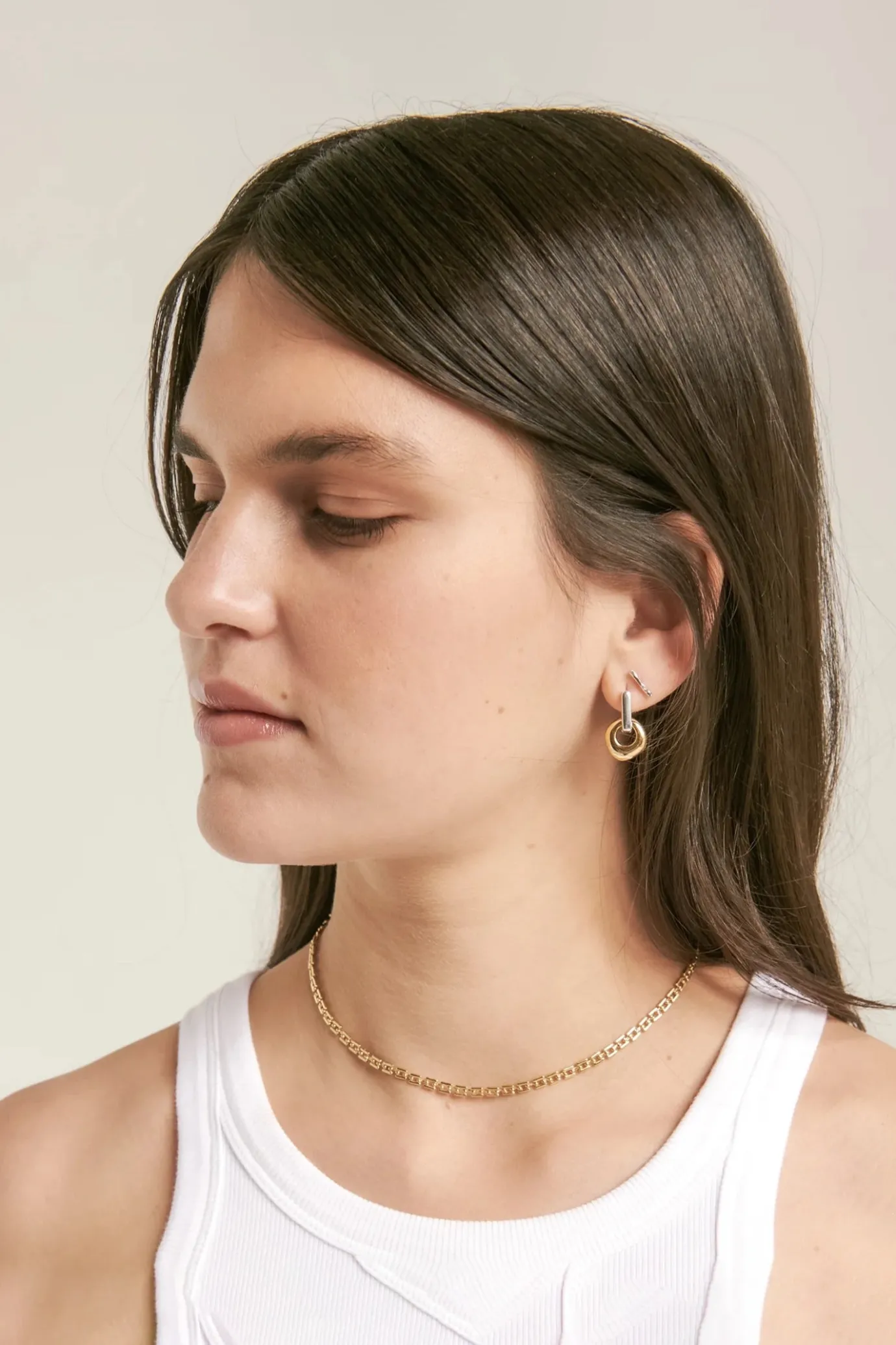 Hansen & Gretel Mini Bloq Earrings With Pebble New