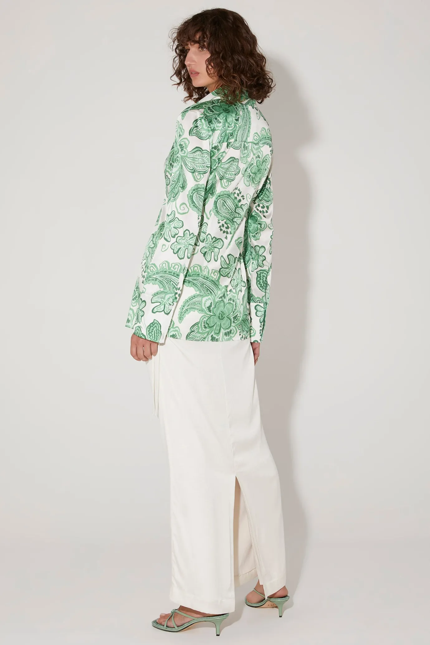 Hansen & Gretel Monsoon Fitted Shirt Greenhouse Cheap