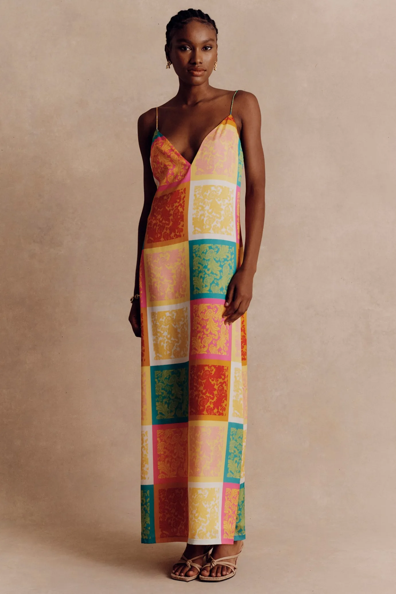 Hansen & Gretel Nola Slip Dress Paisley Tile Cheap