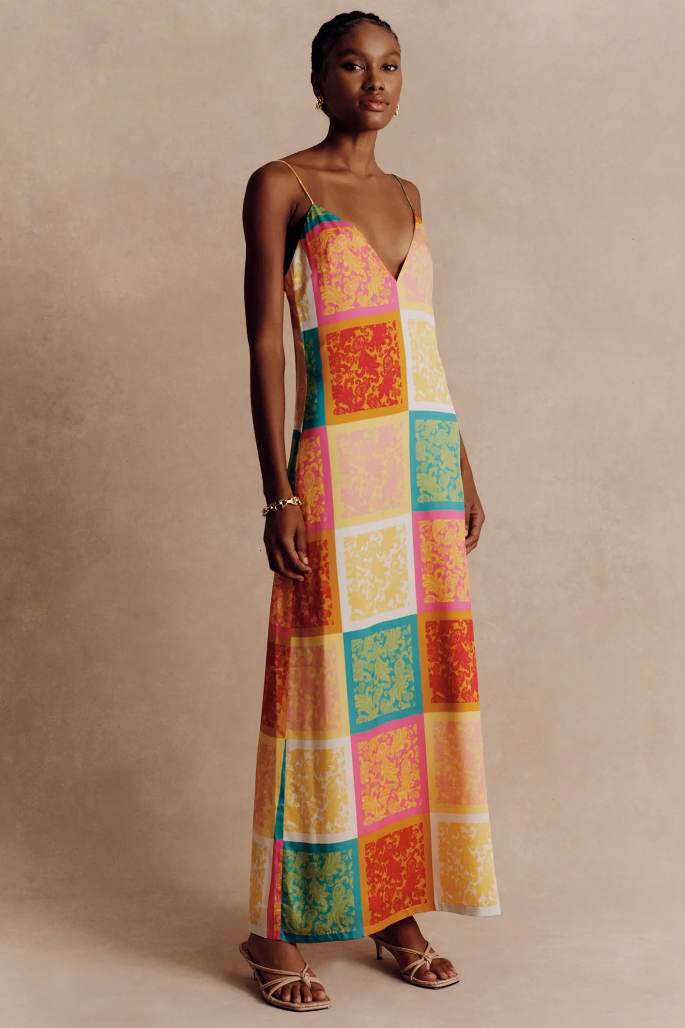 Hansen & Gretel Nola Slip Dress Paisley Tile Cheap