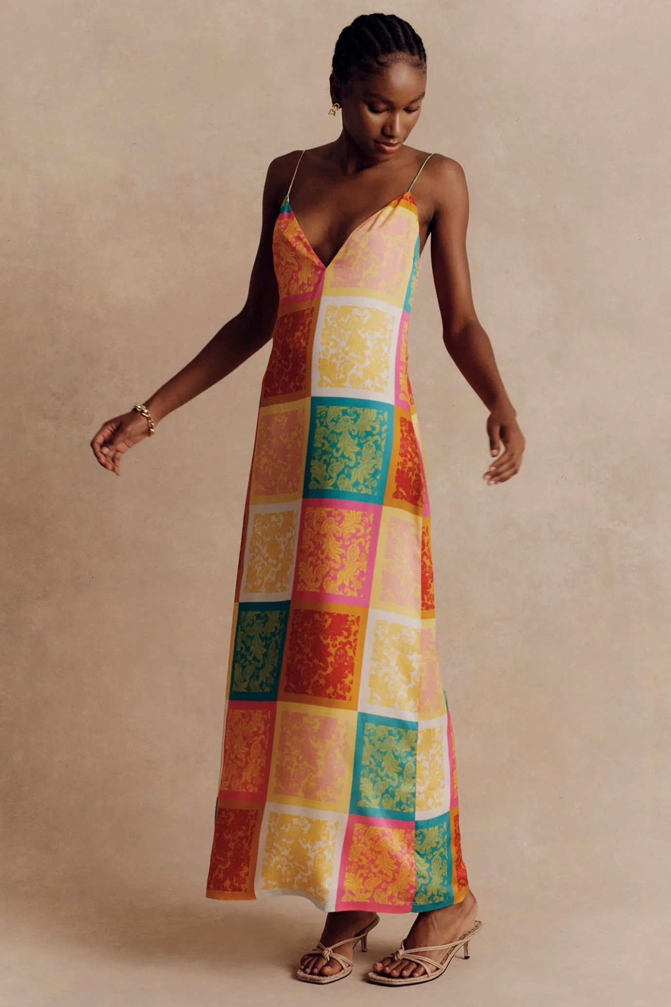 Hansen & Gretel Nola Slip Dress Paisley Tile Cheap