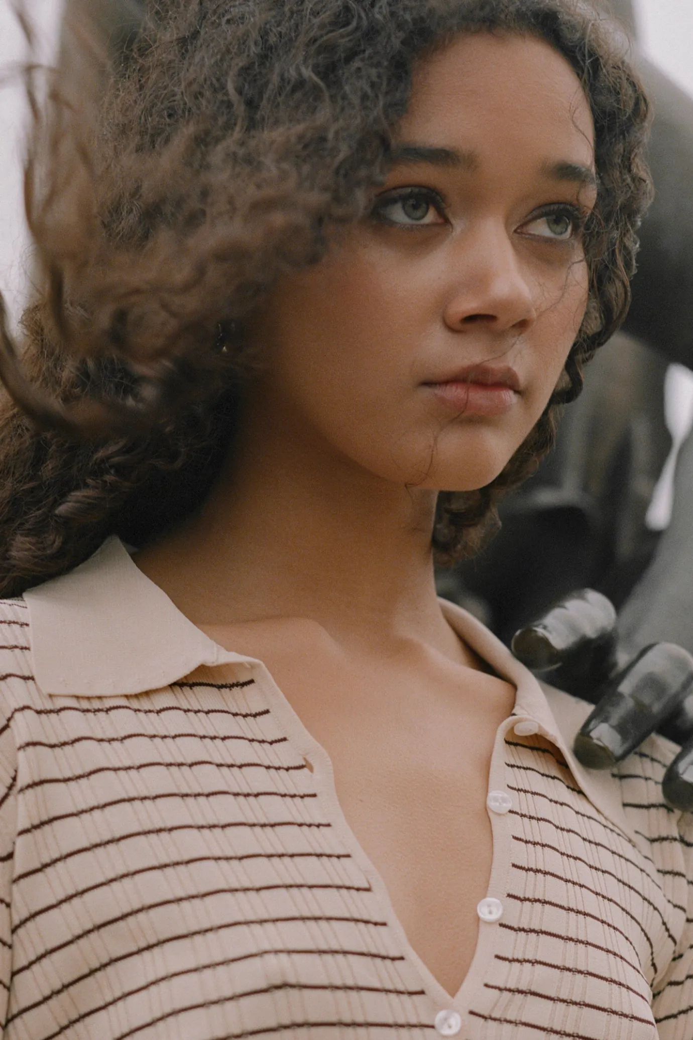 Hansen & Gretel Pallister Knit Shirt Natural Stripe Cheap