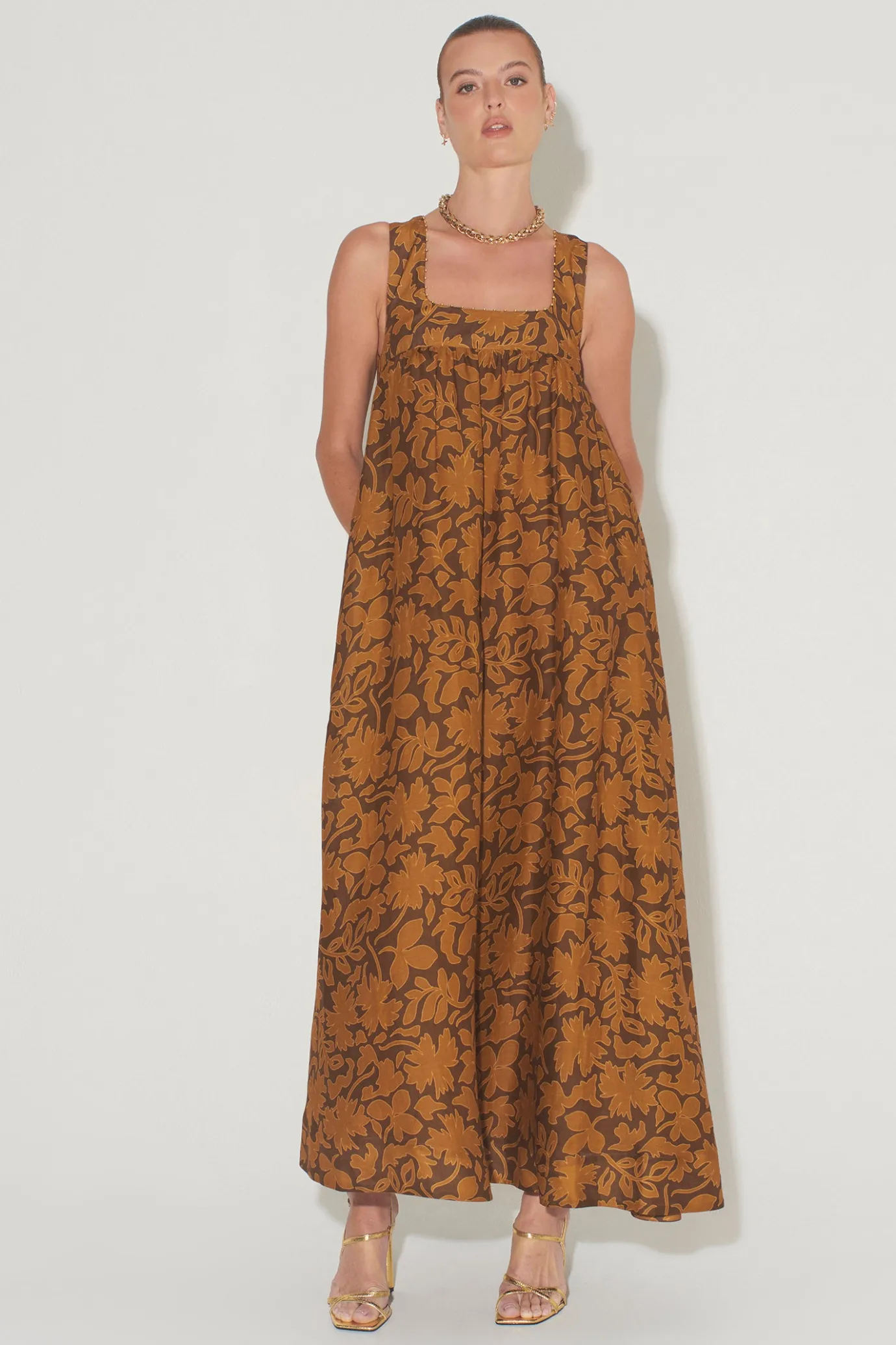 Hansen & Gretel Paloma Dress Cocoa Leaf Outlet