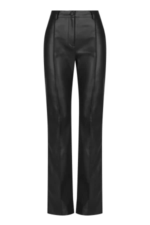 Hansen & Gretel Pam Fitted Leather Pant Black Hot