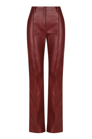 Hansen & Gretel Pam Fitted Leather Pant Shiraz Sale